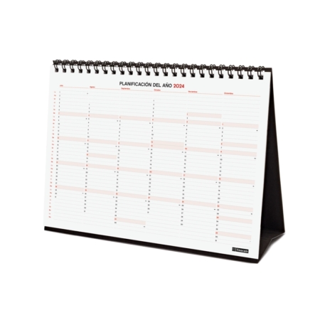Calendario de sobremesa 2023-2024 16 meses S mes vista neutro