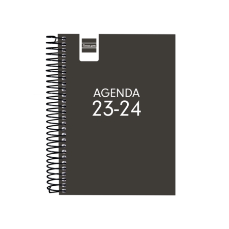 Agenda escolar 2023-2024 Finocam 8º 1 día página Cool Negro