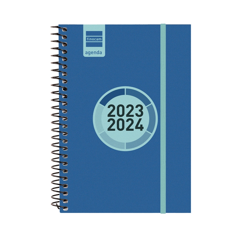Agenda escolar 2023-2024 Finocam E8 semana vista Espir Label Azul cobalto