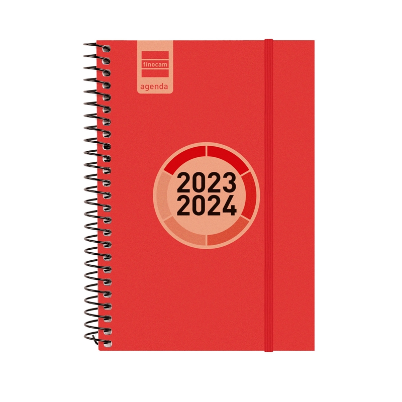 Agenda escolar 2023-2024 Finocam E8 semana vista Espir Label Rojo