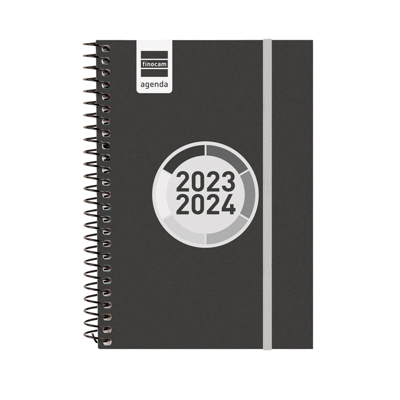 Agenda escolar 2023-2024 Finocam E8 semana vista Espir Label Negro