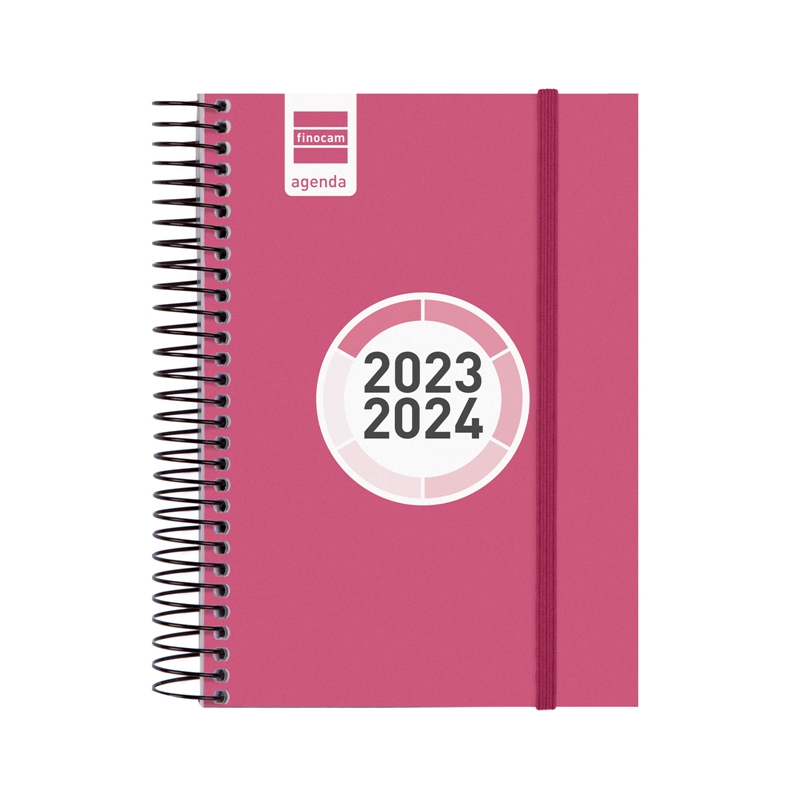 Agenda escolar 2023-2024 Finocam E8 1 día página Espir Color Rosa