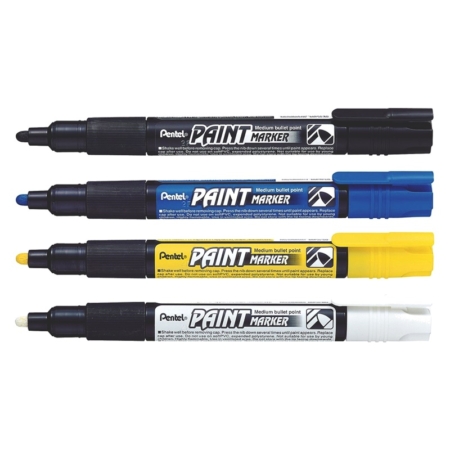 Blíster de 4 rotuladores permanentes Pentel Paint Marker
