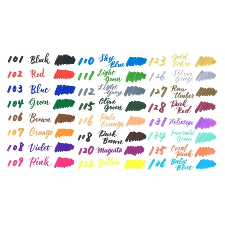 Estuche de 24 rotuladores de doble punta pincel Pentel Sign Pen Twin