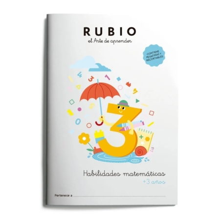 Cuaderno Rubio habilidades matemáticas 3 años