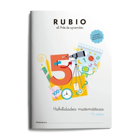 Cuaderno Rubio habilidades matemáticas 5 años