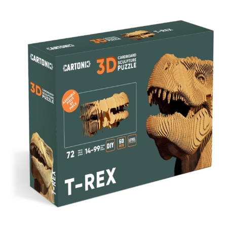 Puzzle 3D de cartón T-Rex 72 piezas