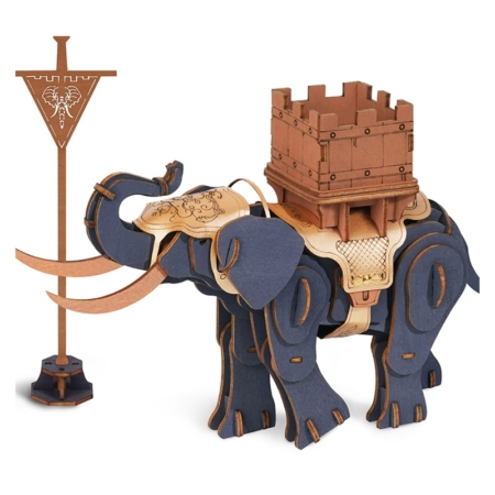 Puzzle 3D de madera Warrior elephant