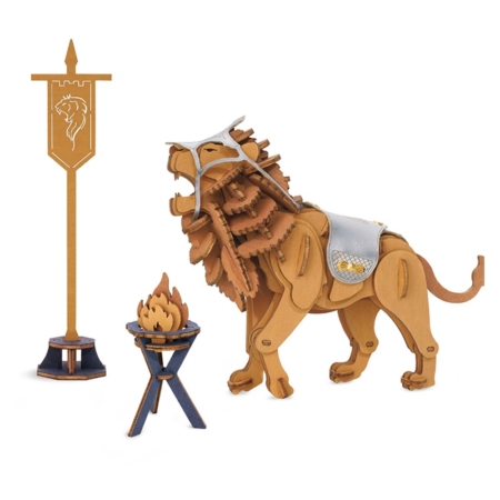 Puzzle 3D de madera Warrior lion