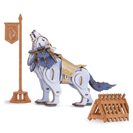 Puzzle 3D de madera Warrior wolf