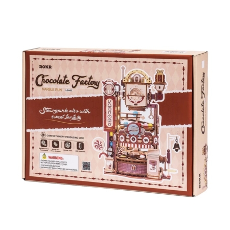 Maqueta DIY carrera de canicas Chocolate Factory