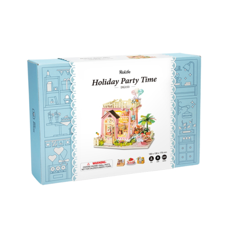 Maqueta DIY casa en miniatura Holiday Party Time