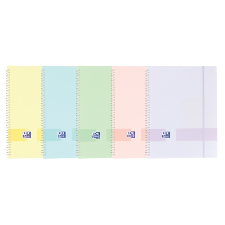 Carpeta de espiral Oxford Live & Go A4 20 fundas colores pastel