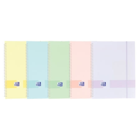 Carpeta de espiral Oxford Live & Go A4 20 fundas colores pastel