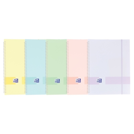 Carpeta de espiral Oxford Live & Go A4 40 fundas colores pastel