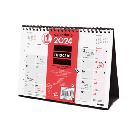 Calendario de sobremesa 2024 Finocam con espacio para escribir S