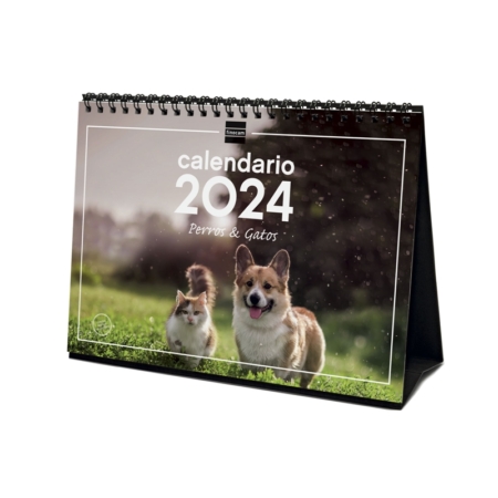Calendario de sobremesa 2024 Finocam perros y gatos