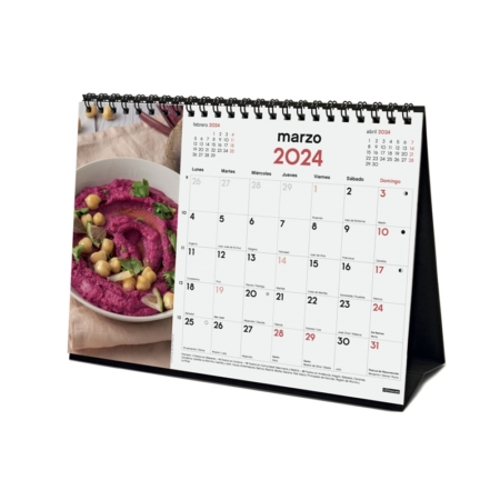 Calendario de sobremesa 2024 Finocam recetas