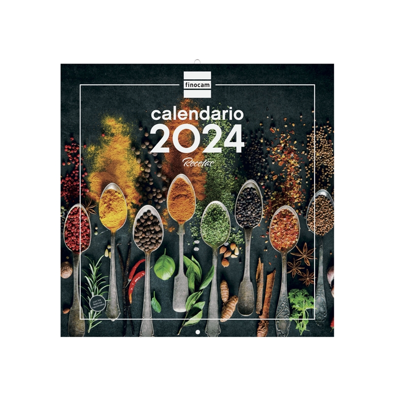 Calendario de pared 2024 Finocam 30x30 recetas