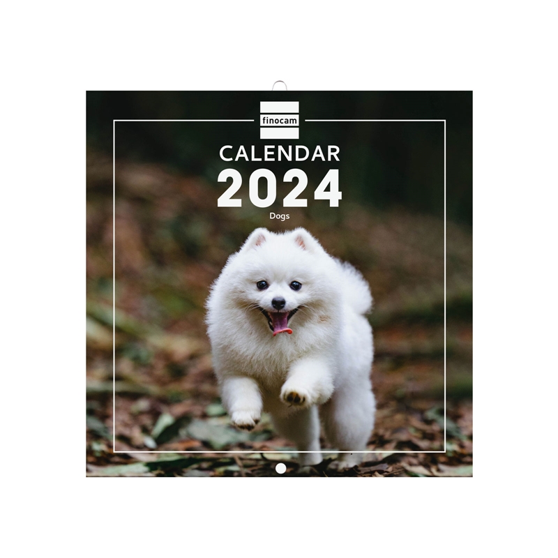 Calendario de pared 2024 Finocam internacional 18x18 dogs