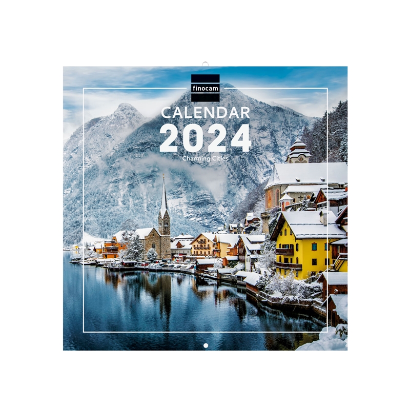 Calendario de pared 2024 Finocam internacional 30x30 charming