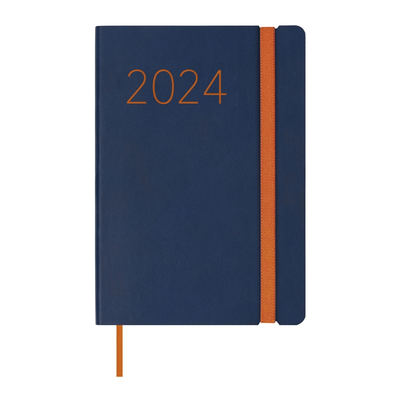 Agenda 2024 Finocam Lisa F4 día página azul