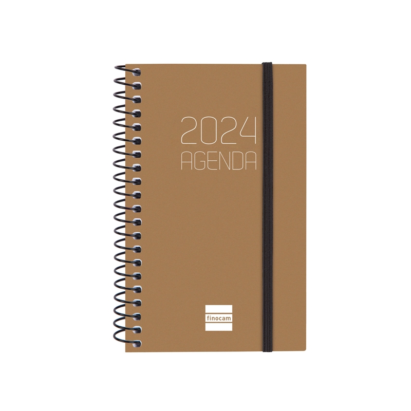 Agenda 2024 Finocam Opaque E3 semana vista marrón