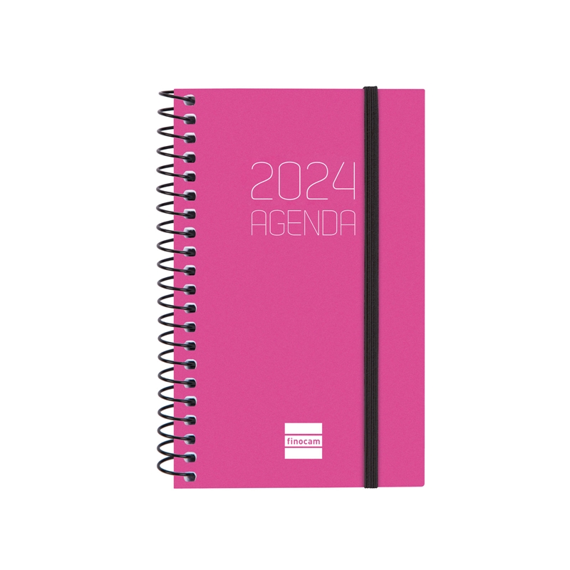 Agenda 2024 Finocam Opaque E3 semana vista rosa