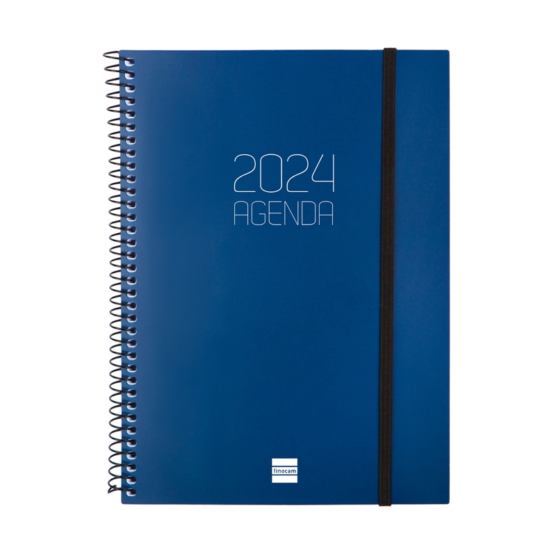 Agenda 2024 Finocam Opaque E10 semana vista azul