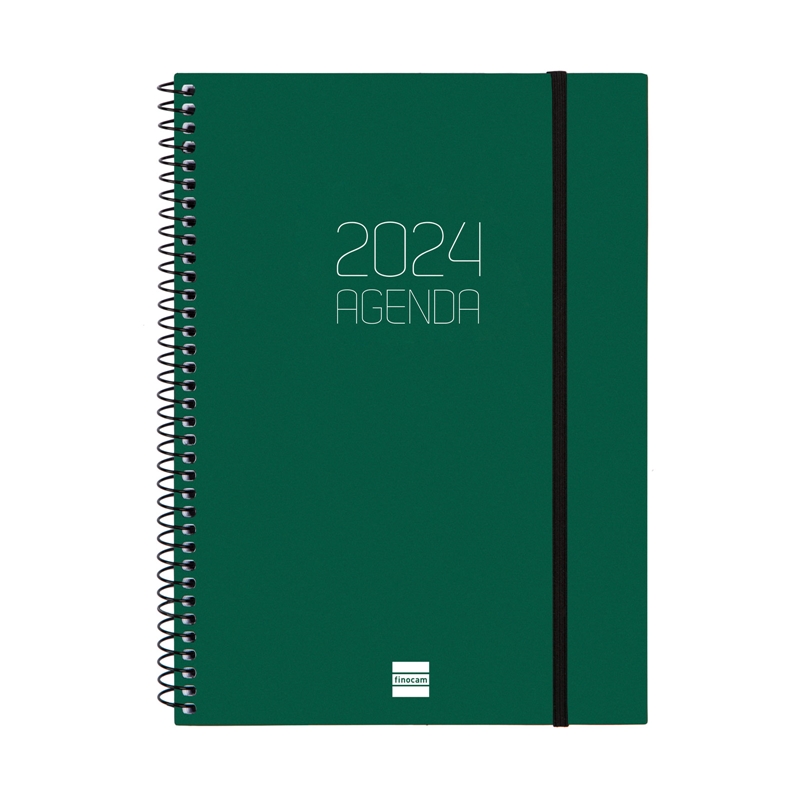Agenda 2024 Finocam Opaque E10 semana vista verde