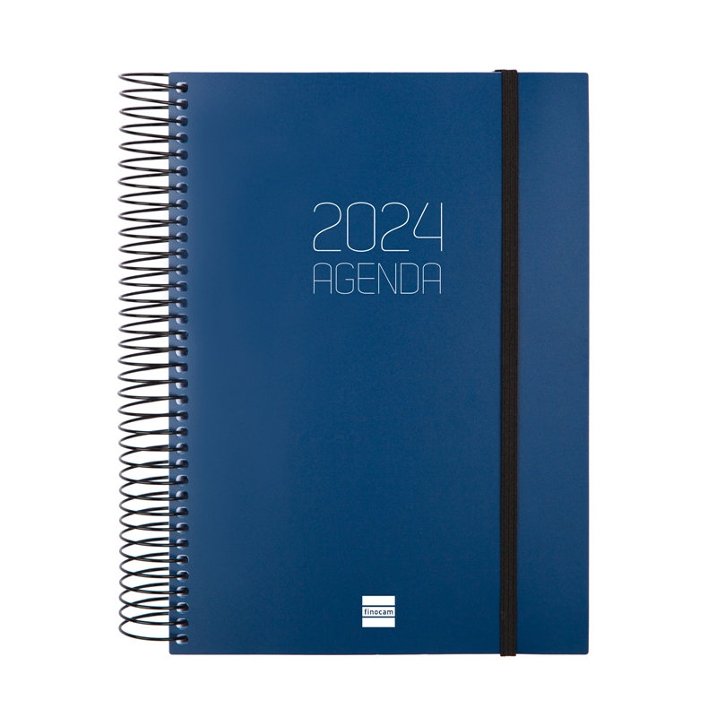 Agenda 2024 Finocam Opaque E10 día página azul euskera