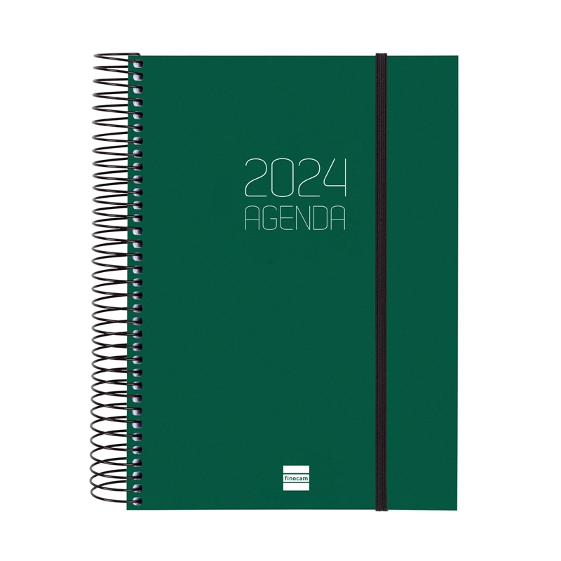 Agenda 2024 Finocam Opaque E10 día página verde euskera