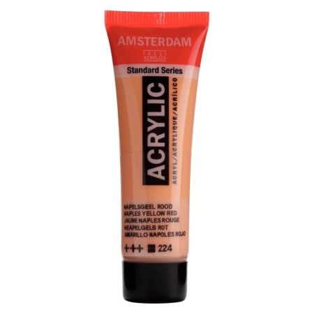 Pintura acrílica Amsterdam 20 ml amarillo Nápoles rojo