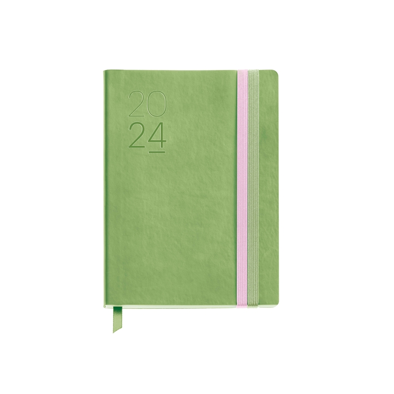 Agenda 2024 Miquelrius Journal 122 x 168 mm día página pastel flexible verde