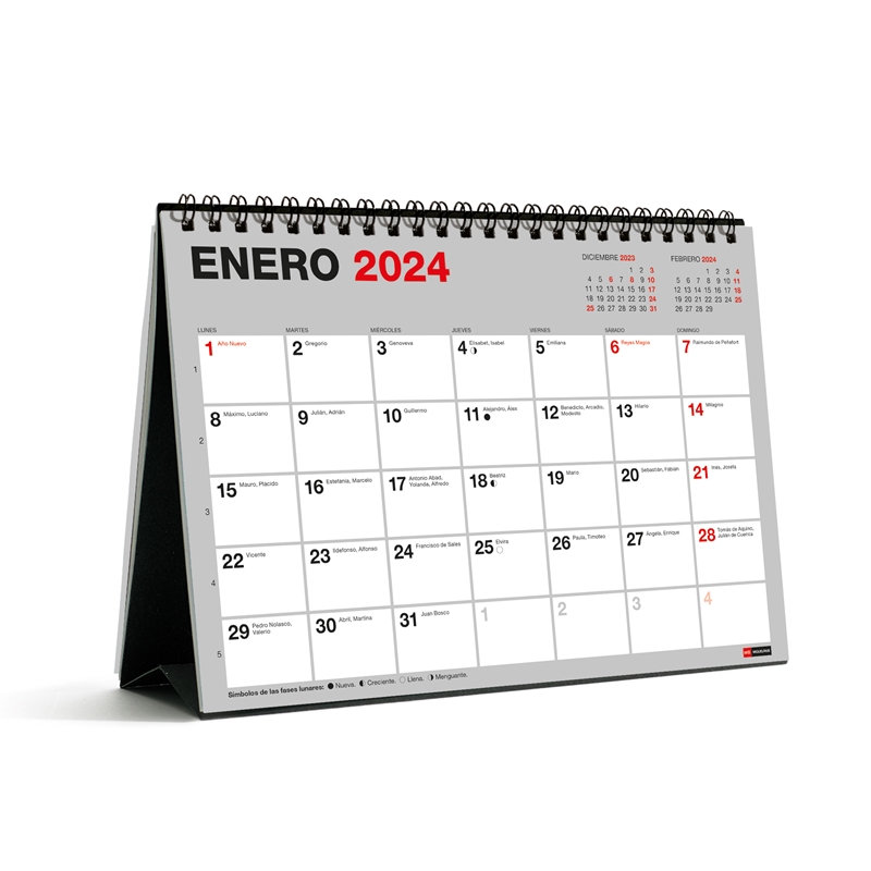 Calendario de sobremesa 2024 Miquelrius A5 para escribir basic