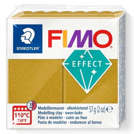 Pastilla de Fimo Effect metálico oro 57 gramos