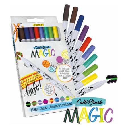 Estuche de 10 rotuladores de doble punta Calli.Brush magic