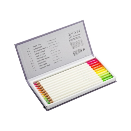 Caja de 10 lápices de colores Irojiten vol. 7 fluorescencia I