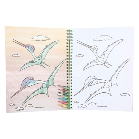 Libro de colorear con lápices de colores Dino World