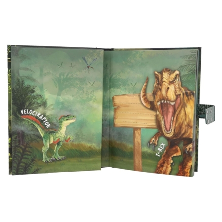 Diario con código y sonido Dino World