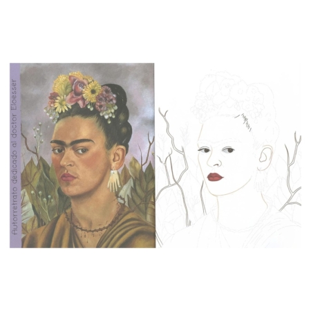 Arte para colorear – Frida Kahlo