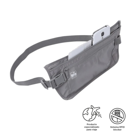 Riñonera invisible Totto Security Travel titanium