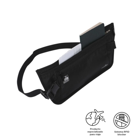 Riñonera invisible Totto Security Travel negro