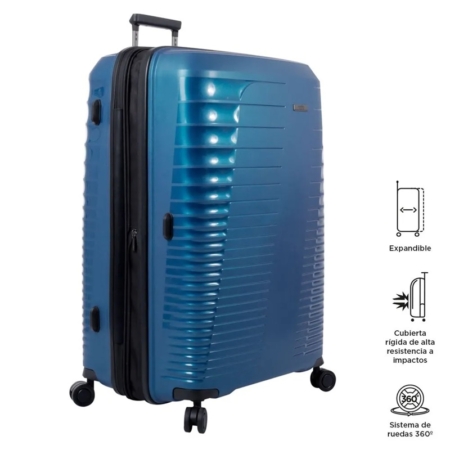 Maleta de viaje grande Totto Traveler 23-45 kg azul poseidón