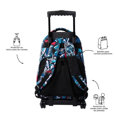 Mochila con ruedas Totto Renglones música