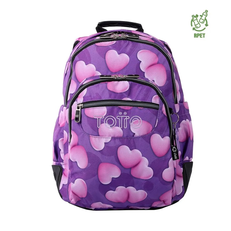 Mochila Totto Rayol corazones