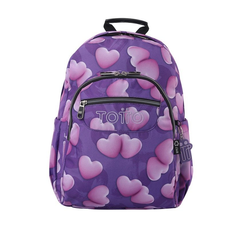 Mochila Totto Acuareles corazones