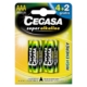 Blíster de 4+2 pilas súper alcalinas AAA LR03 1,5V Cegasa