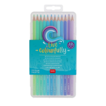 Estuche de 12 lápices de colores Live Colorfully Ocean