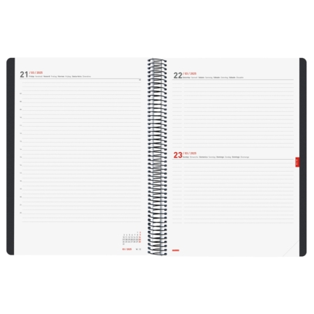 Agenda escolar 2024-2025 Finocam 16 meses E40-210x297 mm día página Ikon negro